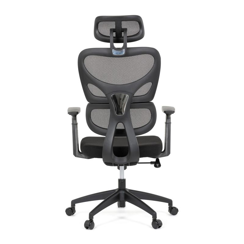 Kancelárska stolička s moderným dizajnom, čierna sieťovina, čierny plast