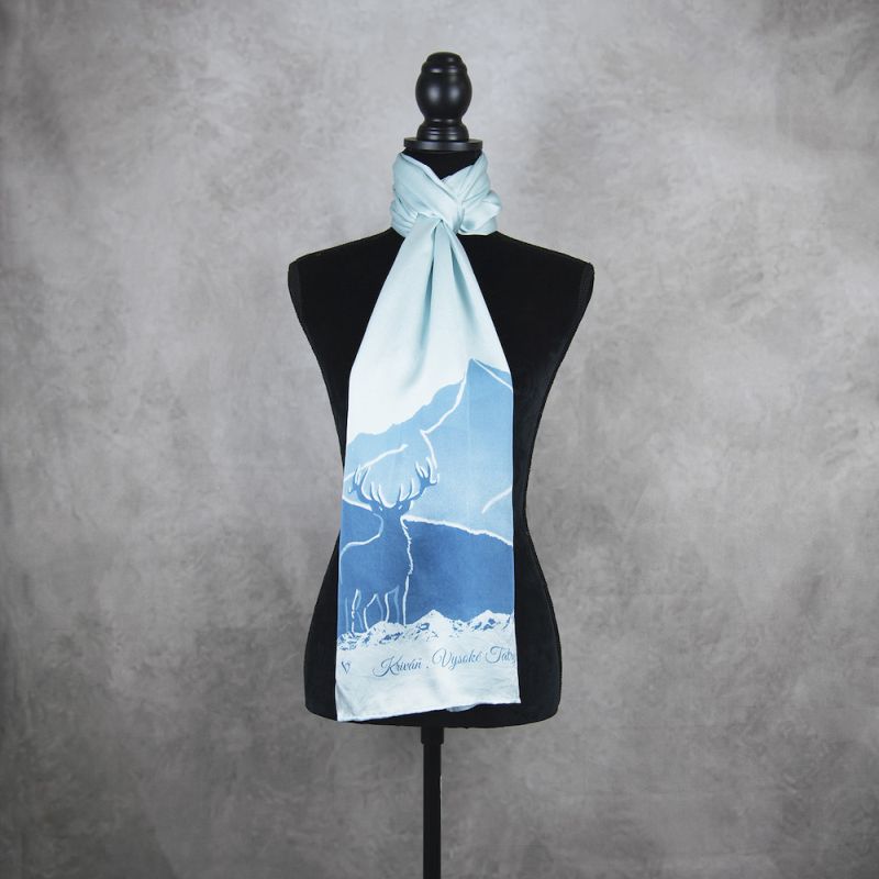 Hodvábny šál Vysoké Tatry - VYSOKÉ TATRY – KRIVÁŇ BLUE