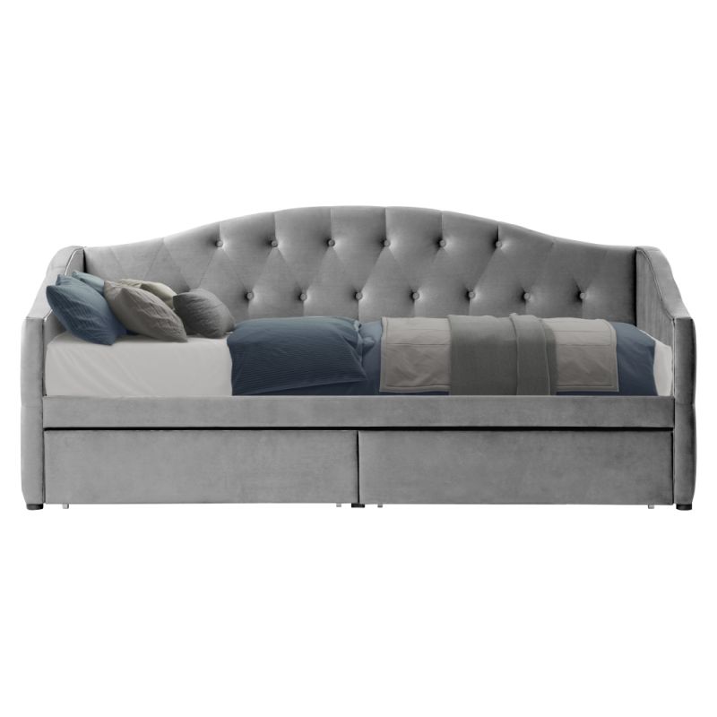 Čalúnená posteľ s úložným priestorom 90x200, sivá Velvet látka