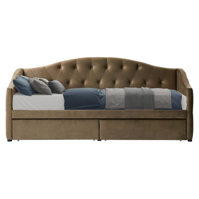 Čalúnená posteľ s úložným priestorom 90x200, hnedá Velvet látka