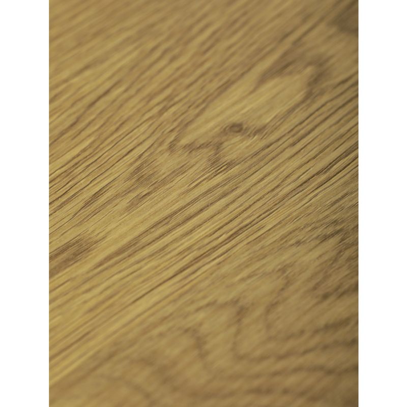 Jedálenský stôl 80x80, doska MDF, dekor dub, čierny kov