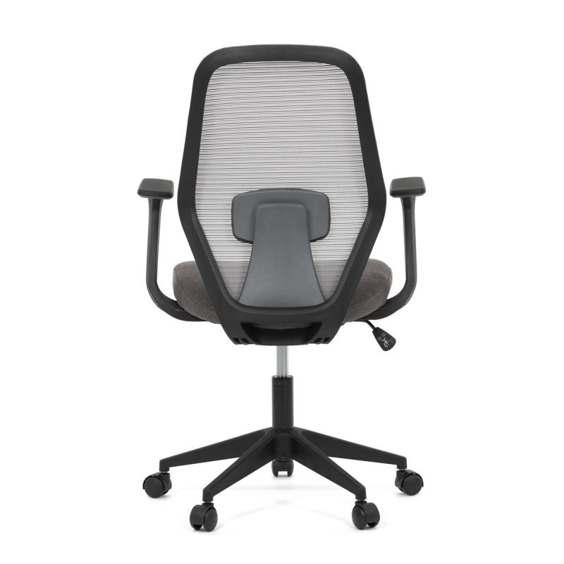 Moderná kancelárska stolička, látka sivá, hojdací mechanizmus