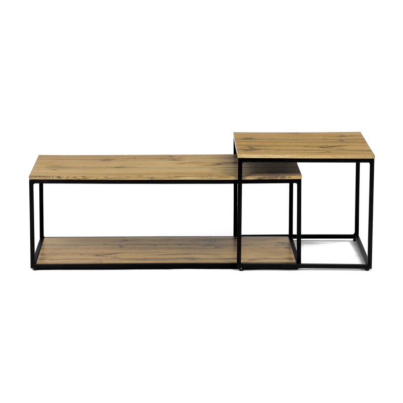 Stôl konferenčný, set 2 ks, MDF doska, dekor divoký dub