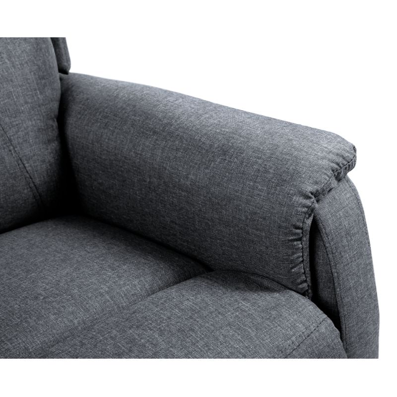 Pohodlné elektrické relaxačné polohovacie kreslo s podnožou svetlosivé