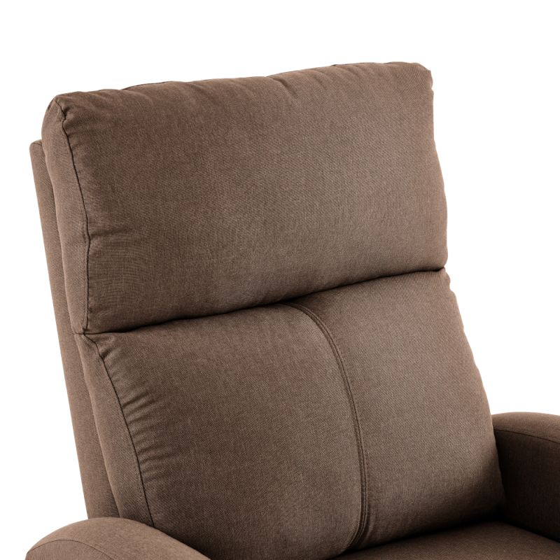 Pohodlné elektrické relaxačné polohovacie kreslo s podnožou svetlohnedé