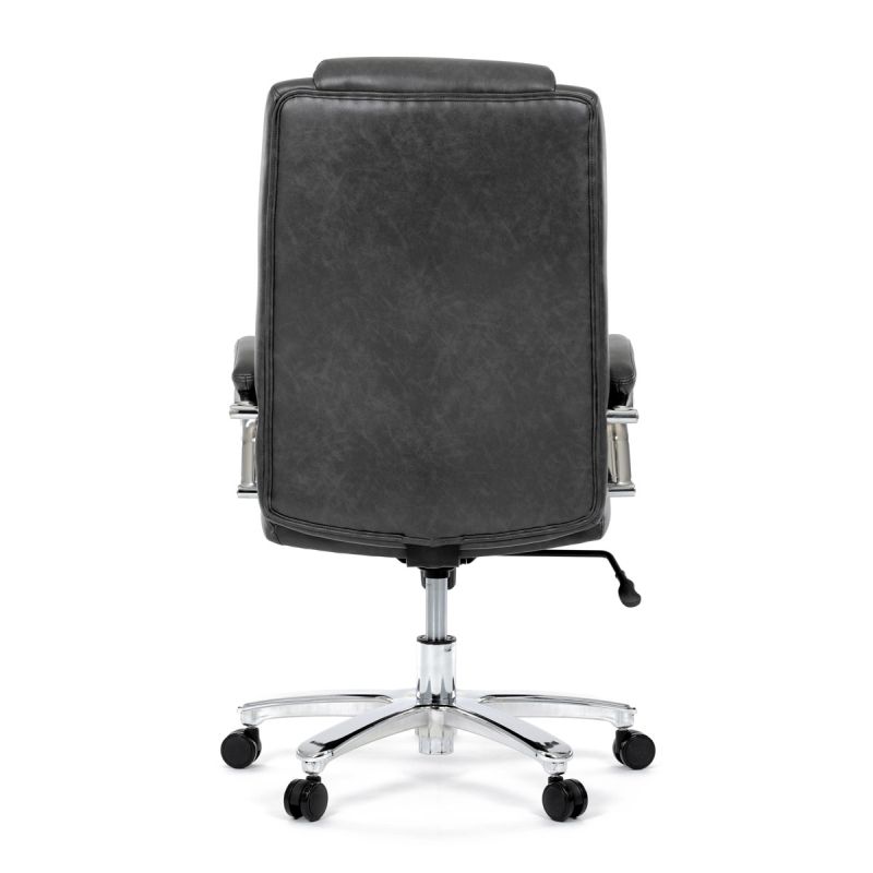 Elegantné kreslo kancelárske, sivá ekokoža