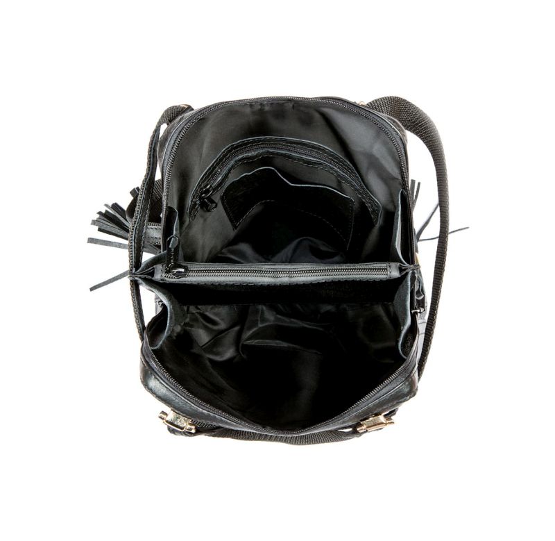 Luxusný kožený ruksak z pravej hovädzej kože 8668 v khaki farbe