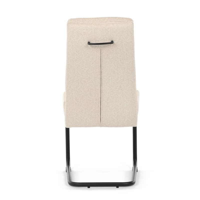 Stolička jedálenská, taštičkové pružiny, krémová látka