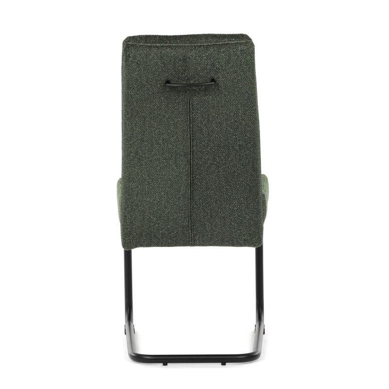 Stolička jedálenská, taštičkové pružiny, zelená látka