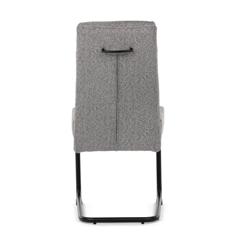 Stolička jedálenská, taštičkové pružiny, svetlo sivá látka