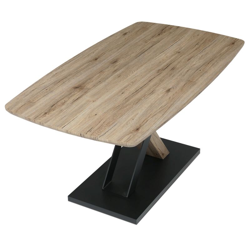 Stôl jedálenský 160x90cm, MDF, 3D dekor dub san remo