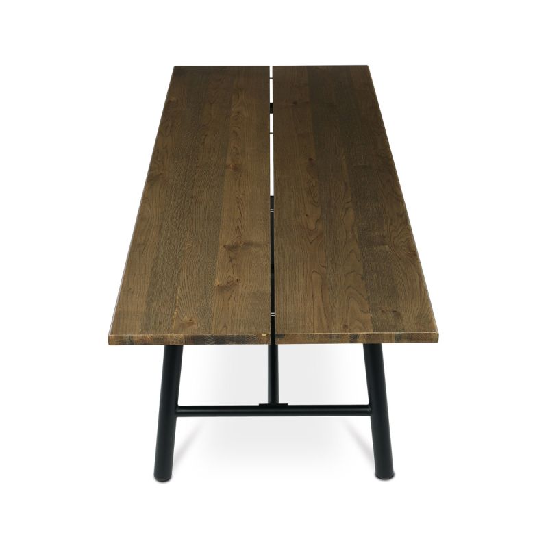 Stôl jedálenský, 220x90cm, dyha, farba orech