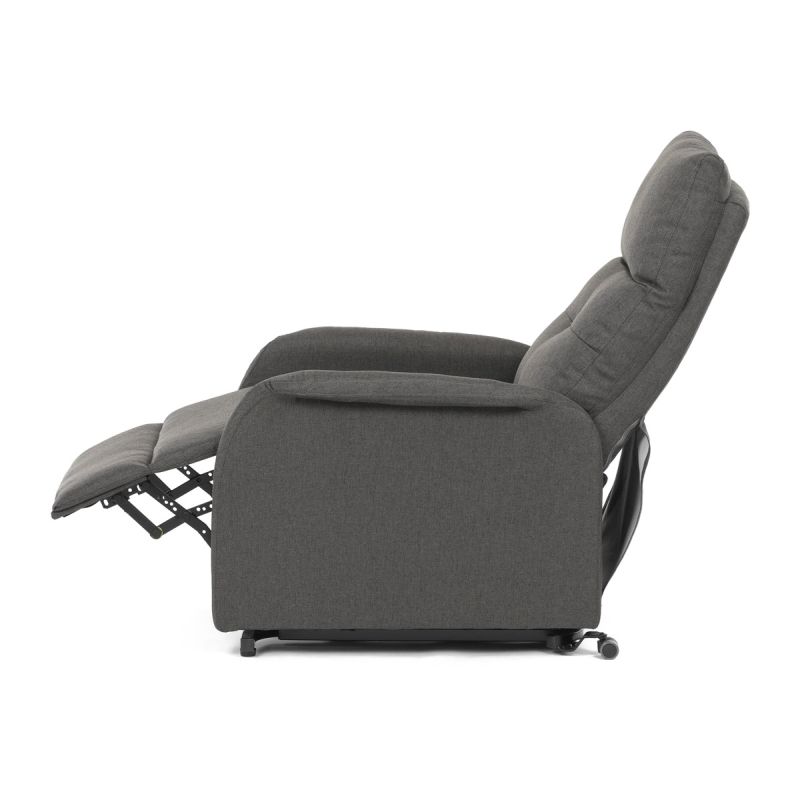Elegantné elektrické polohovacie kreslo v sivom prevedení