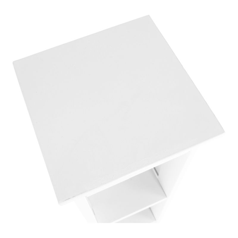 Úzky regál do kúpeľne, biela