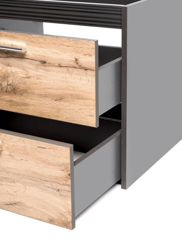 Kúpeľňová skrinka 820 dub wotan/anthracit