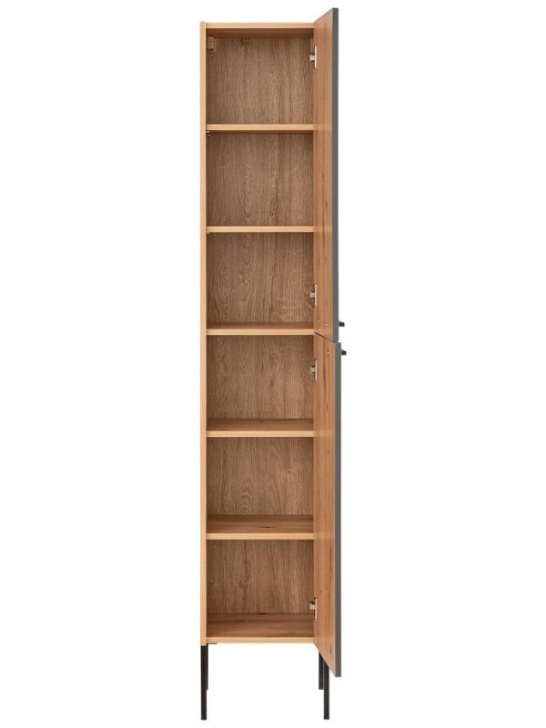 Skrinka do kúpeľne 800 graphite/artisan oak