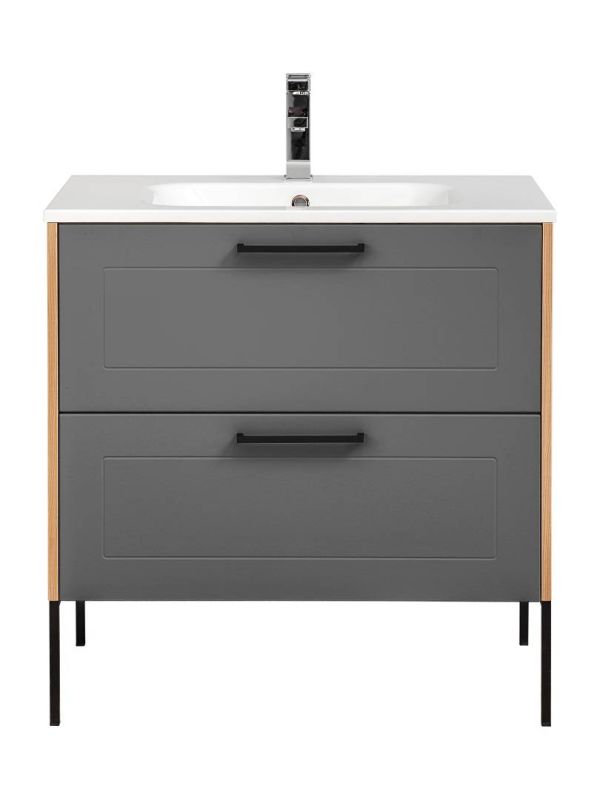 Skrinka do kúpeľne 821 graphite/artisan oak