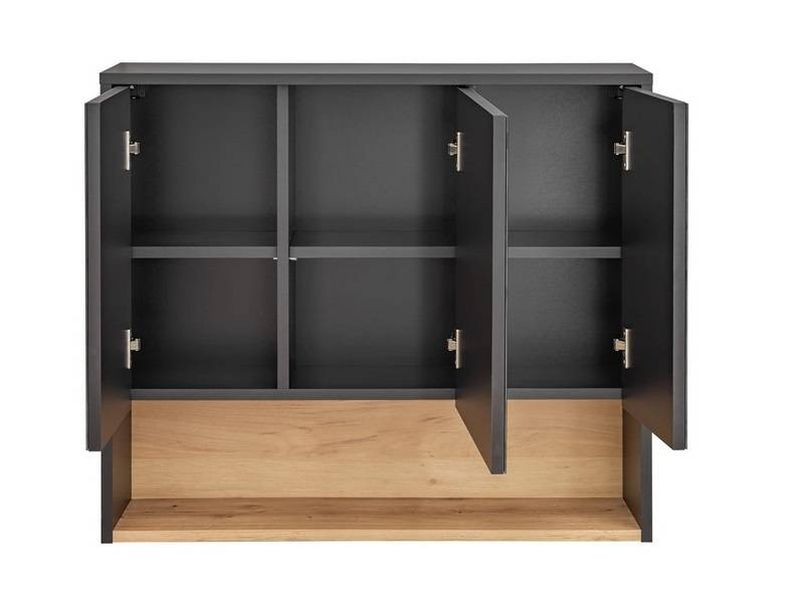 Skrinka do kúpeľne 841 sivá/dub artisan