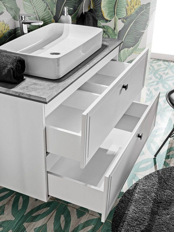 Skrinka do kúpeľne 82-60 biela/biely mat