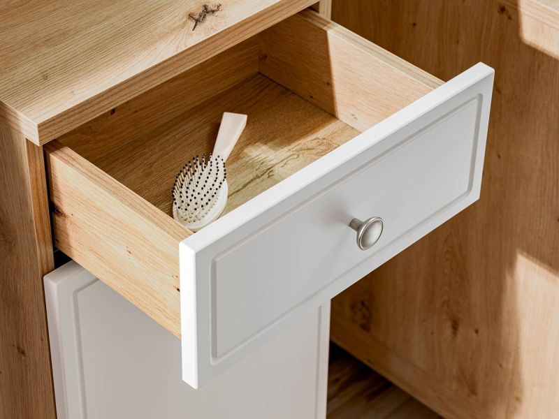 Skrinka do kúpeľne 810 dub artisan/biely mat