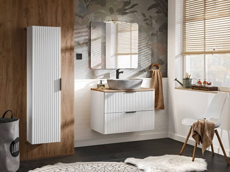 Skrinka do kúpeľne 82-40-B-1D biela-biely mat