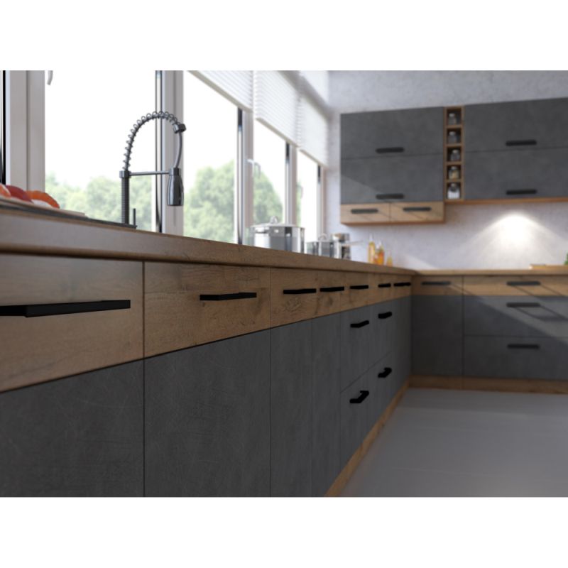 Dvierka na umývačku riadu, sivá matná/dub lancelot, 570x446