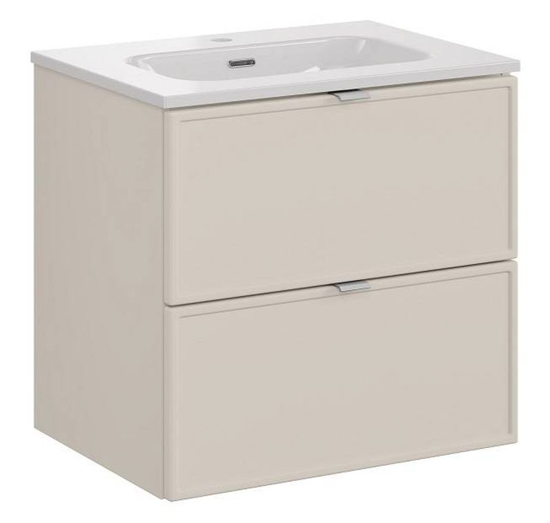 Skrinka do kúpeľne 82-60-46-2S, cashmere mat, 2x zásuvka