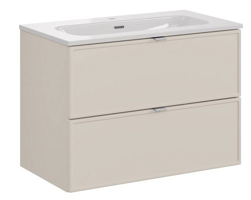 Skrinka do kúpeľne 82-80-46-2S, cashmere mat, 2x zásuvka