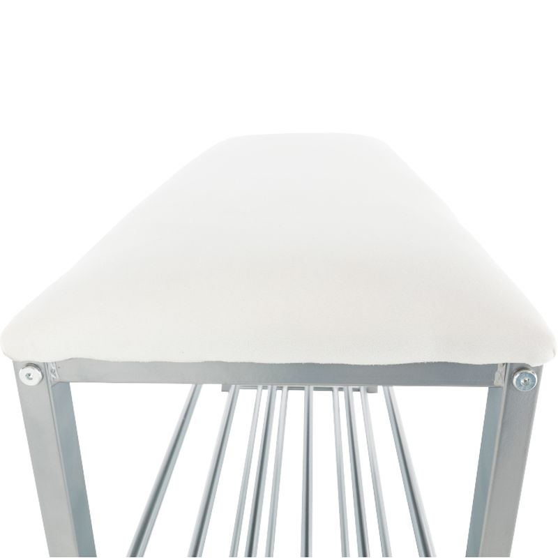 Lavica s botníkom, béžová-sivá