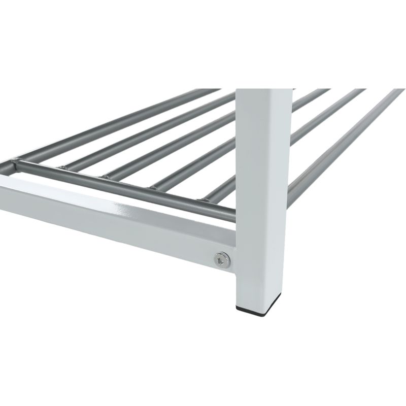 Lavica s botníkom, sivá-biela