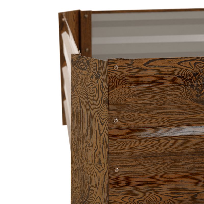 Vyvýšený záhon 80x60, hnedá oceľ