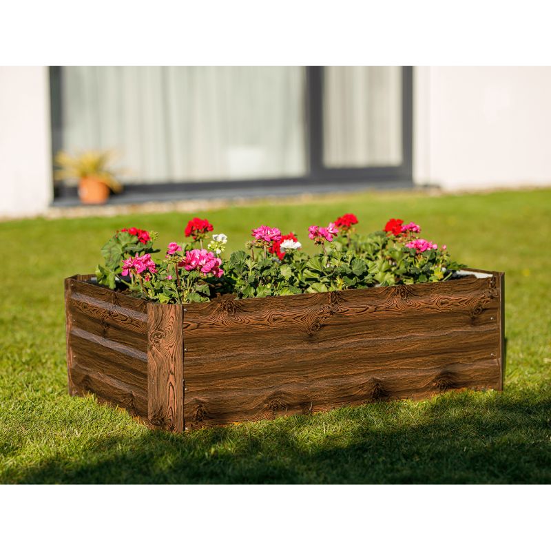 Vyvýšený záhon 100x60, hnedá oceľ