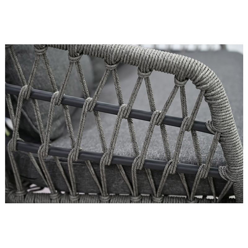 Elegantná záhradná sedacia súprava v sivom odtieni