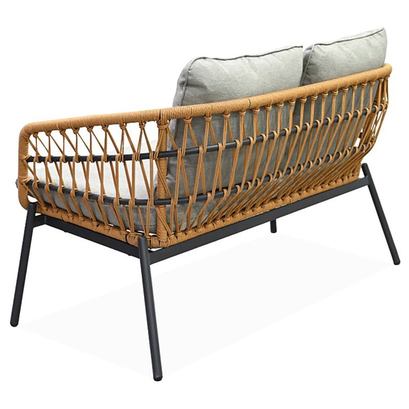 Elegantná záhradná sedacia súprava v prírodnom odtieni