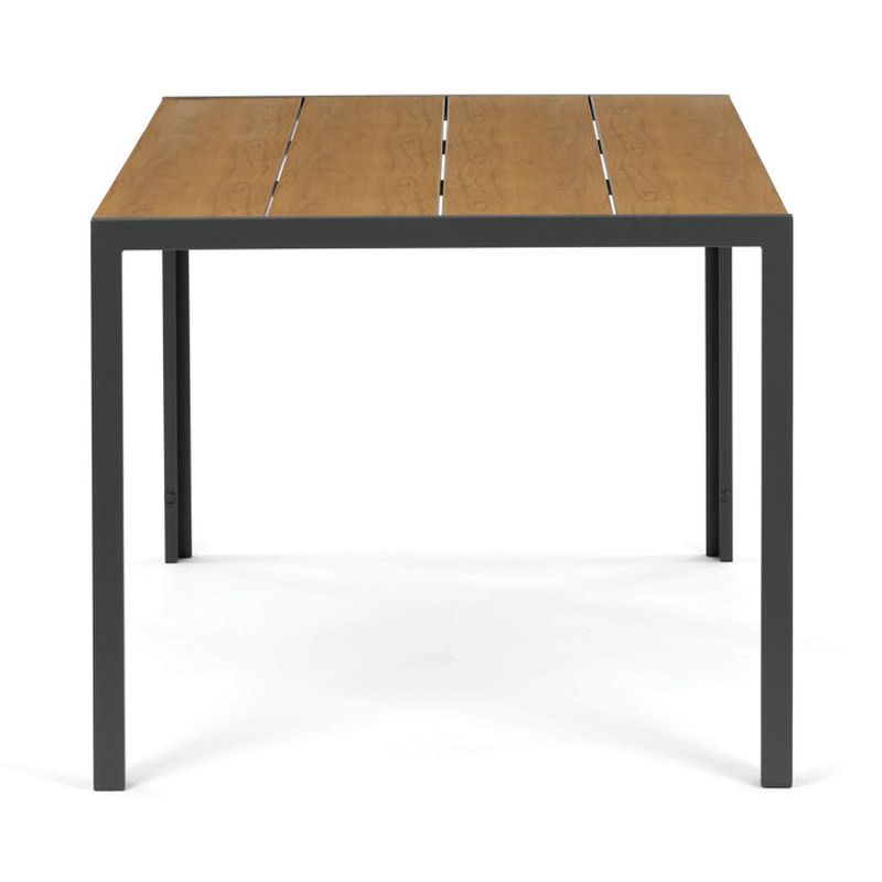 Obdĺžnikový záhradný stôl, polywood vo farbe dub