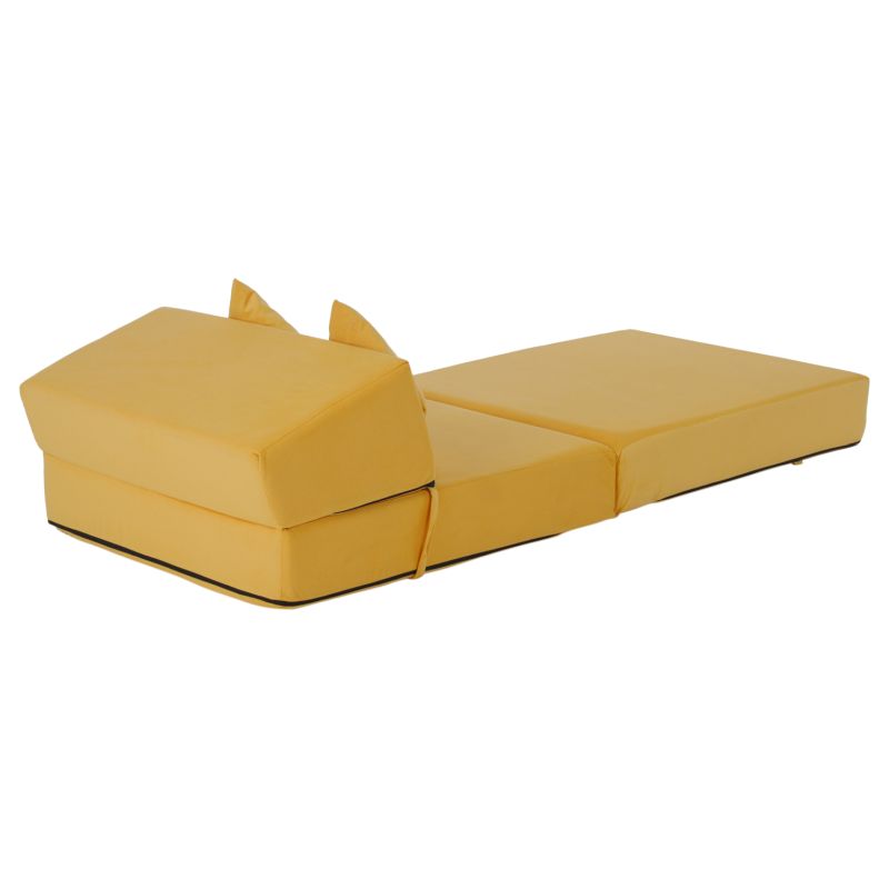 Skladací matrac do tvaru kresla, žltá