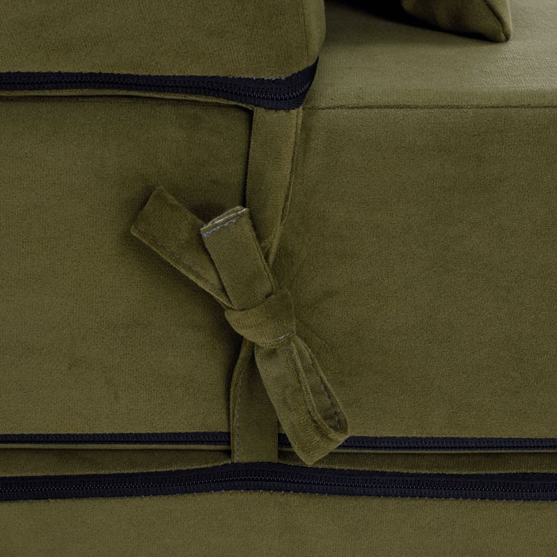 Skladací matrac do tvaru kresla, olivová