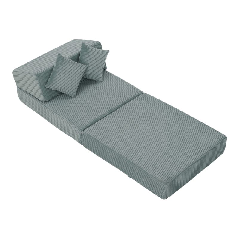 Skladací matrac do tvaru kresla, mentolová