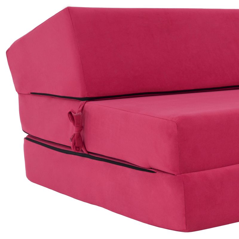 Skladací matrac do tvaru dvojkresla, ružová magenta