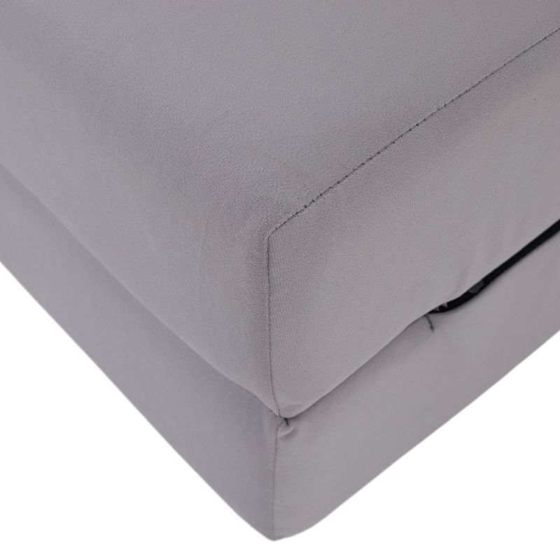 Skladací matrac do tvaru dvojkresla, svetlosivá