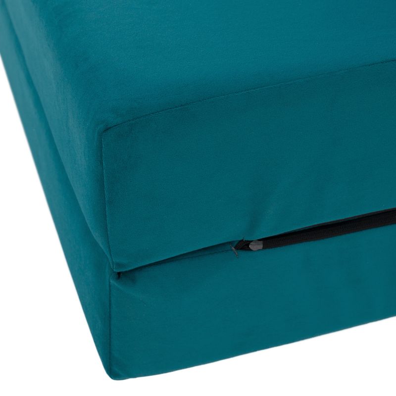 Skladací matrac do tvaru dvojkresla, petrolejová