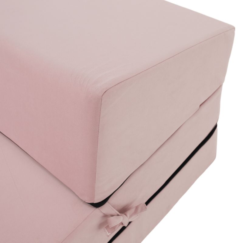 Skladací matrac do tvaru dvojkresla, ružová