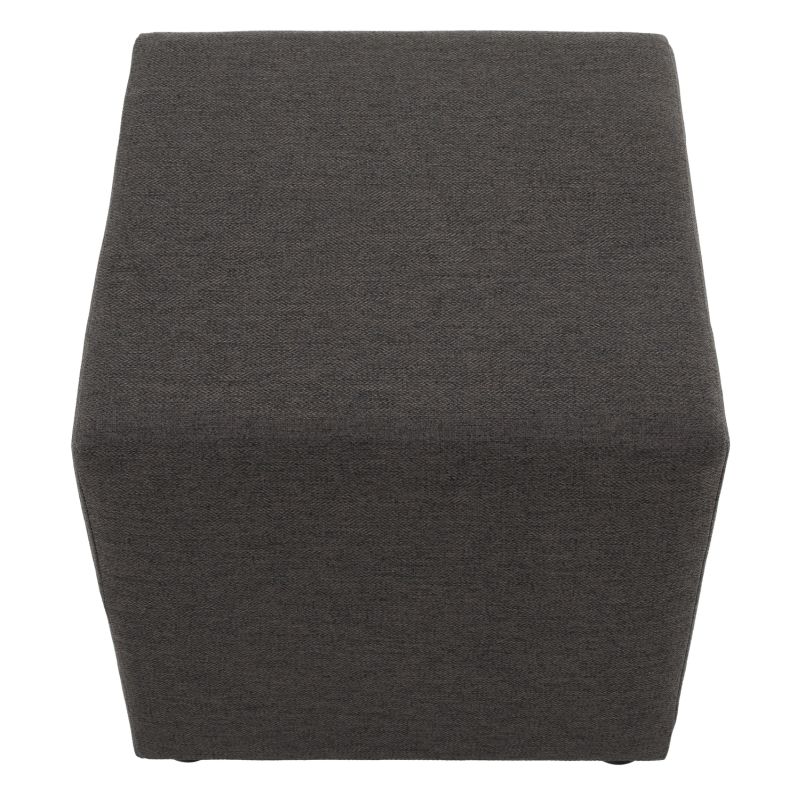 Praktický taburet, látka Twist sivohnedá