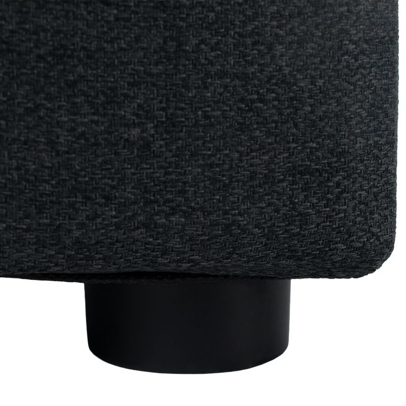 Praktický taburet, látka Twist tmavosivá