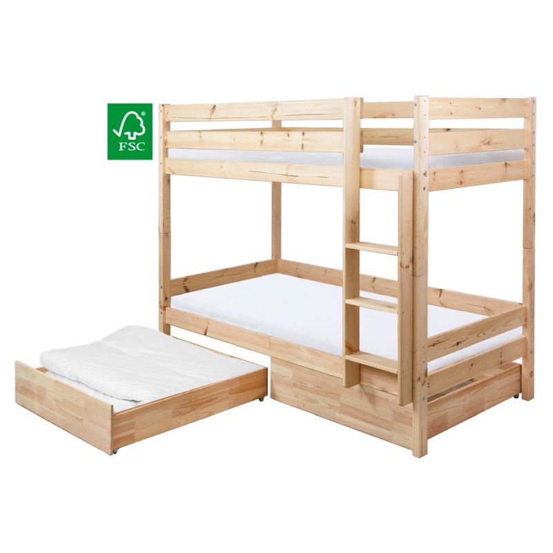 Úložný priestor pod posteľ, masív-smrek