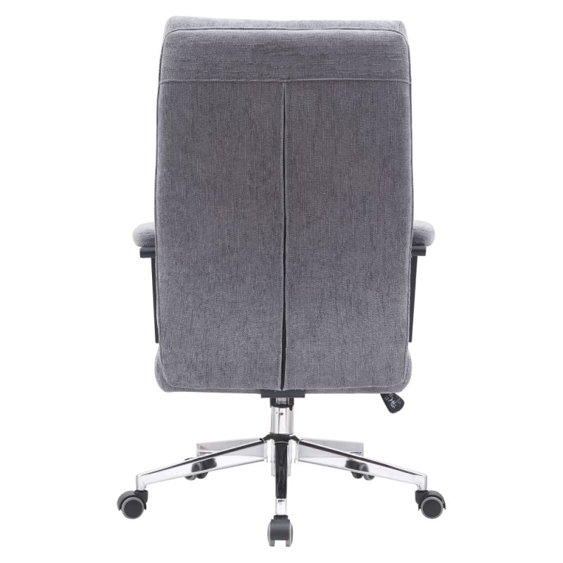 Moderné kreslo do kancelárie, v sivej látke