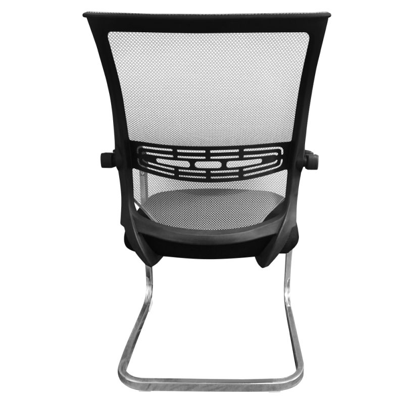 Zasadacia stolička s opierkami na ruky, čierna-sivá