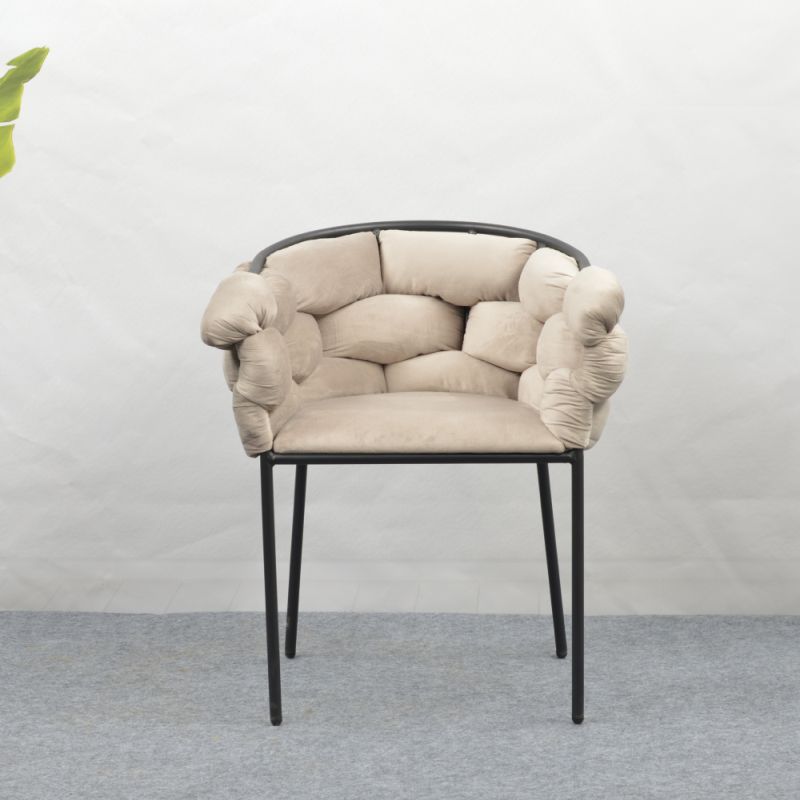 Elegantné jedálenské kreslo s elegantným dizajnom, sivohnedá Taupe Velvet látka