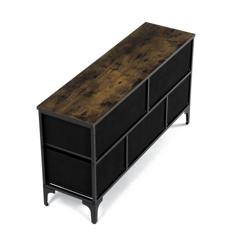 Retro komoda s 5 zásuvkami z netkanej textílie