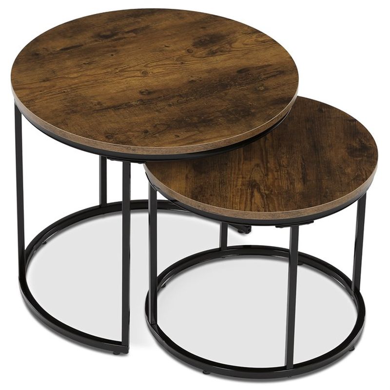 Set 2 ks stolíkov, MDF doska, dekor staré drevo